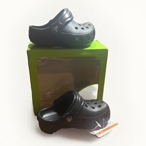 NEW Crocs Classic Clog Black  11441-001 Unisex 2/3 Small child